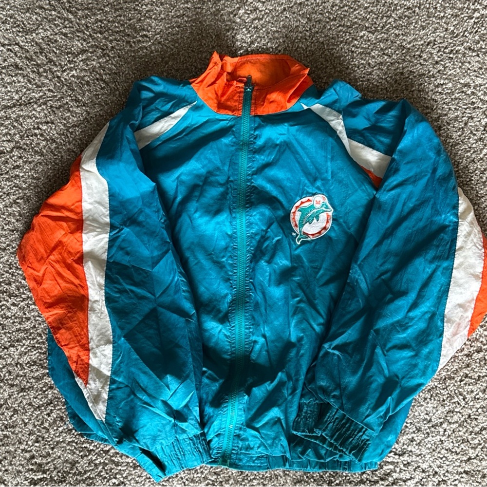 NFL Teal and Orange Windbreaker Jacket